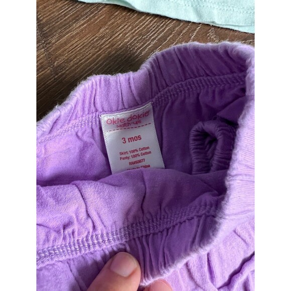 Girls Size 3 Months Baker By Ted Baker Floral Sleeve Top & Okie Dokie Purple - Picture 3 of 11